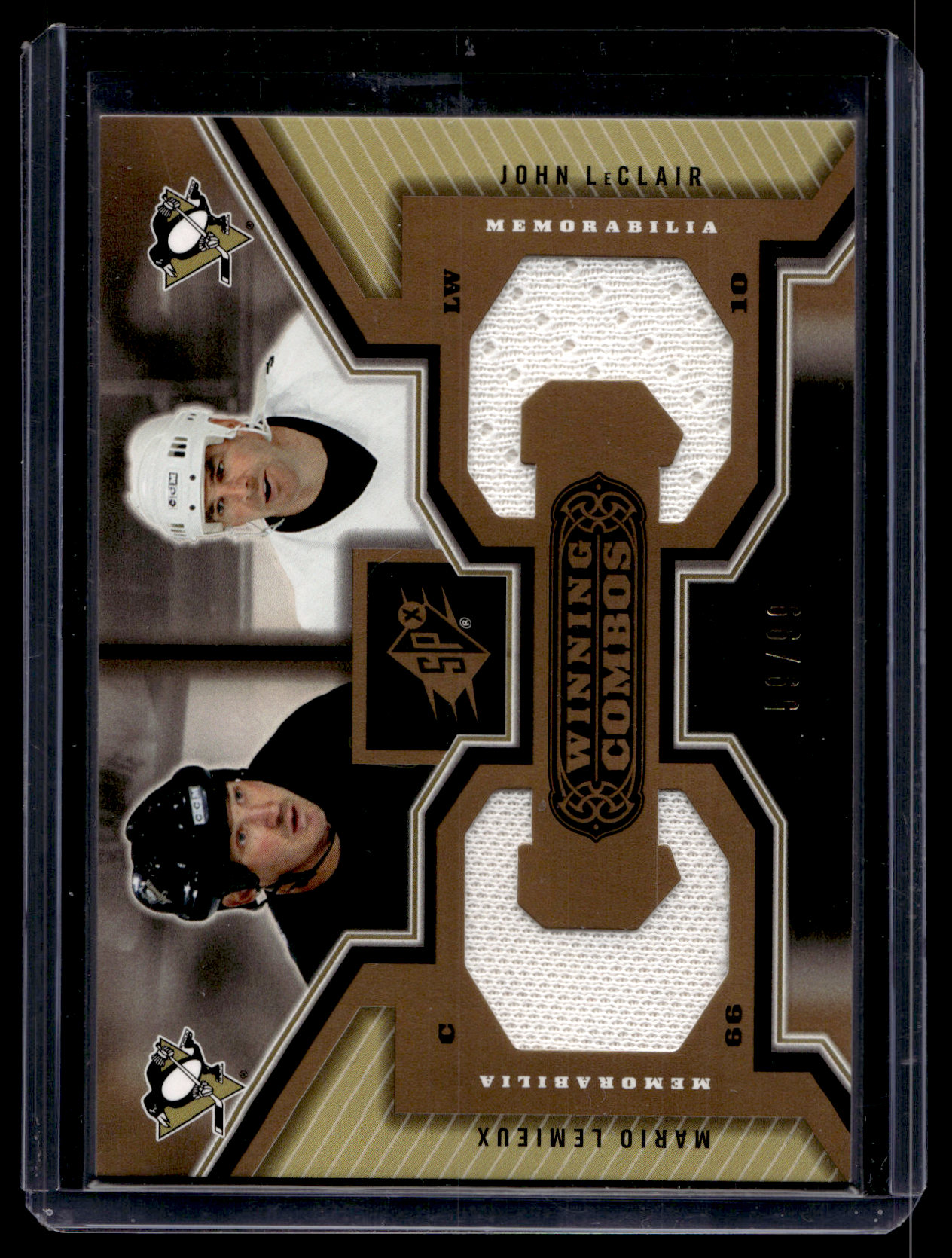 2005-06 Upper Deck SPx - Winning Combos - Gold - Mario Lemieux / John LeClair #WC-LF /99