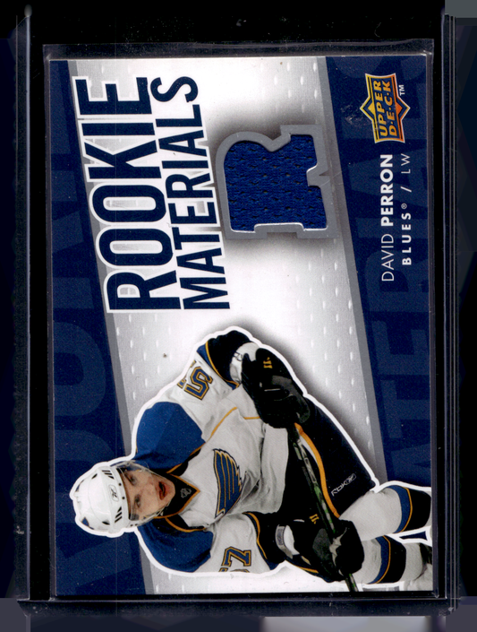 2007-08 Upper Deck - Rookie Materials - David Perron #RM-DP RY