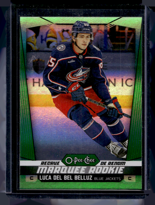 2024-25 O-Pee-Chee - Rainbow Green - Marquee Rookies - Luca Del Bel Belluz #590 /33 RC