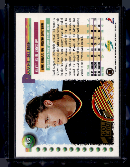 1994-95 Score - Gold Line - Pavel Bure #190