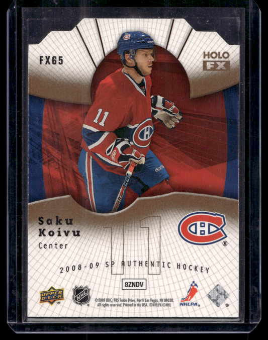 2008-09 Upper Deck SP Authentic - Holo FX - Die-Cut - Saku Koivu #FX65