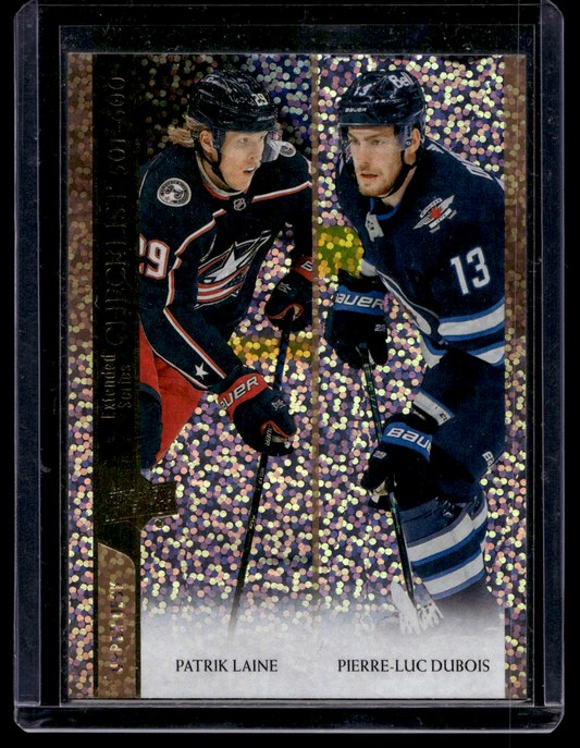 2020-21 Upper Deck Extended Series - Speckled Rainbow Foil - Checklist - Patrik Laine / Pierre-Luc Dubois #699