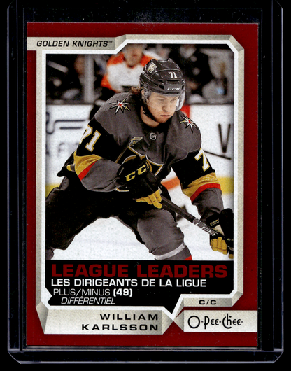 2018-19 O-Pee-Chee - Red Blank Backs - League Leaders - William Karlsson #593