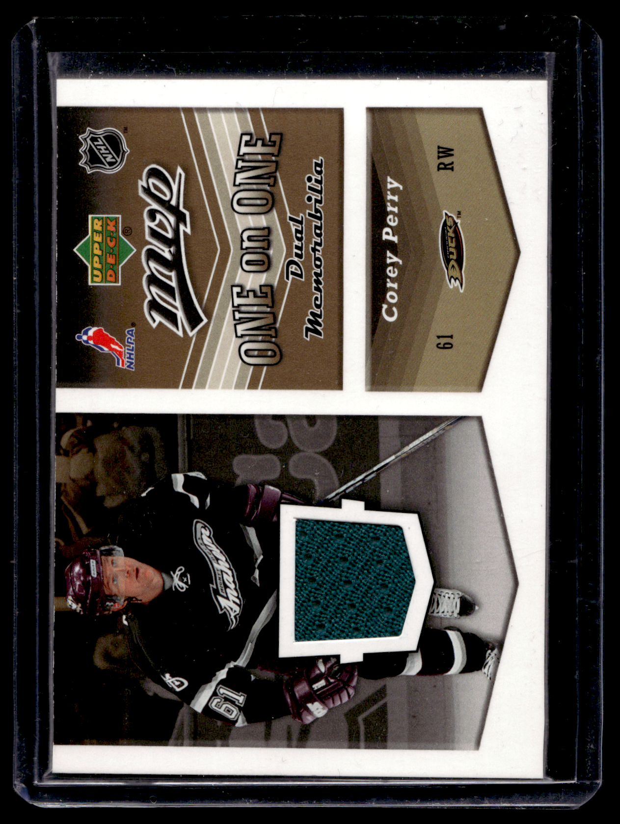 2007-08 Upper Deck MVP - One on One Dual Memorabilia - Corey Perry / Jussi Jokinen #OJ-PJ