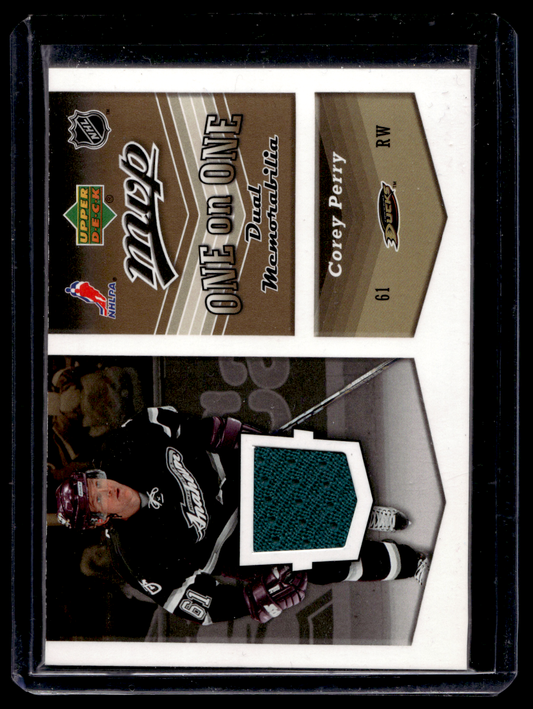 2007-08 Upper Deck MVP - One on One Dual Memorabilia - Corey Perry / Jussi Jokinen #OJ-PJ