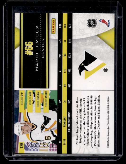 2010-11 Panini Limited - Legend - Mario Lemieux #126 /299