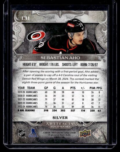 2024-25 Upper Deck Artifacts - Stars - Sebastian Aho #131 /699