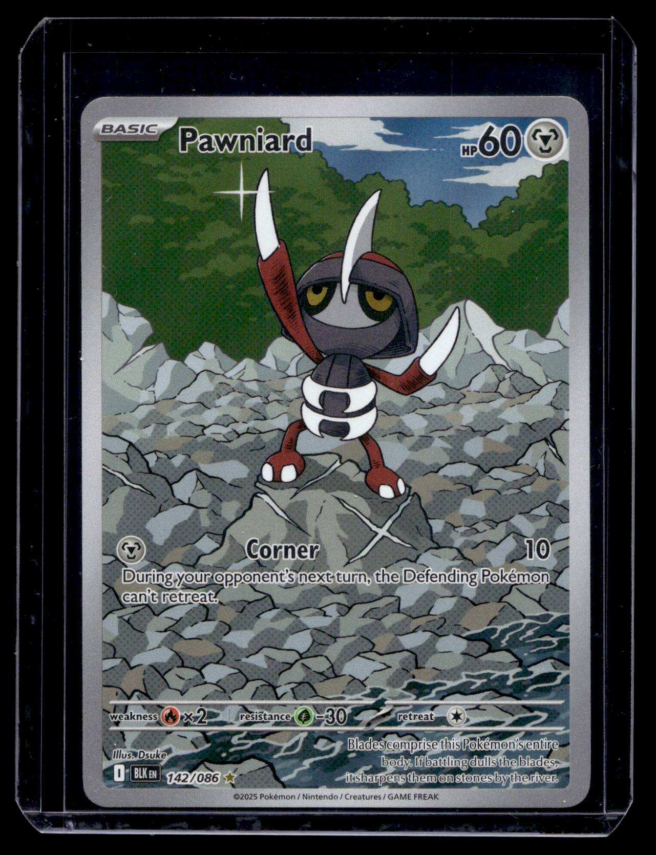 2025 Pokemon - Scarlet & Violet - Black Bolt - Illustration Rare - Pawniard #142