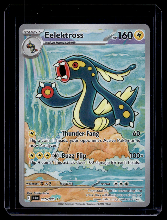 2025 Pokemon - Scarlet & Violet - Black Bolt - Illustration Rare - Eelektross #115