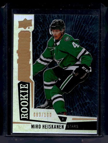 2018-19 Upper Deck - Rookie Breakouts - Miro Heiskanen #RB5 /100 RY