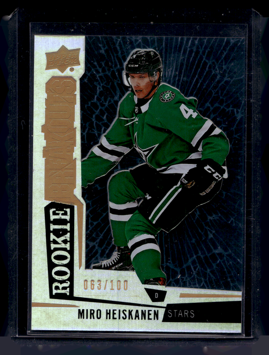 2018-19 Upper Deck - Rookie Breakouts - Miro Heiskanen #RB5 /100 RY