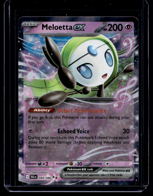 2025 Pokemon - Scarlet & Violet - Black Bolt - Meloetta ex #044