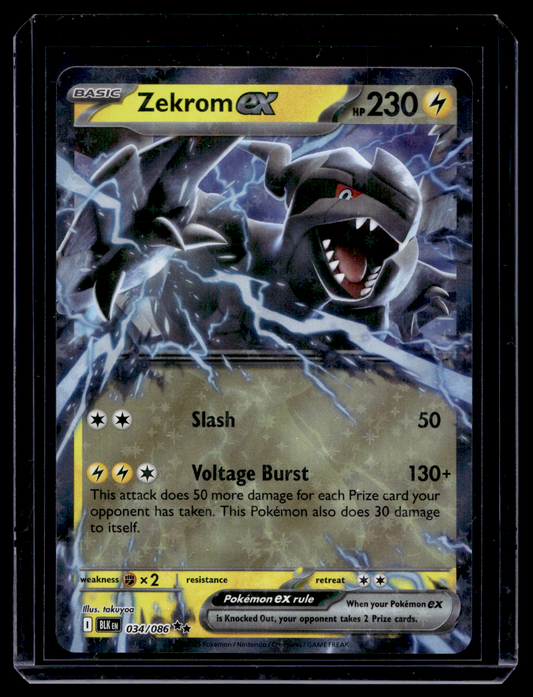 2025 Pokemon - Scarlet & Violet - Black Bolt - Zekrom ex #034