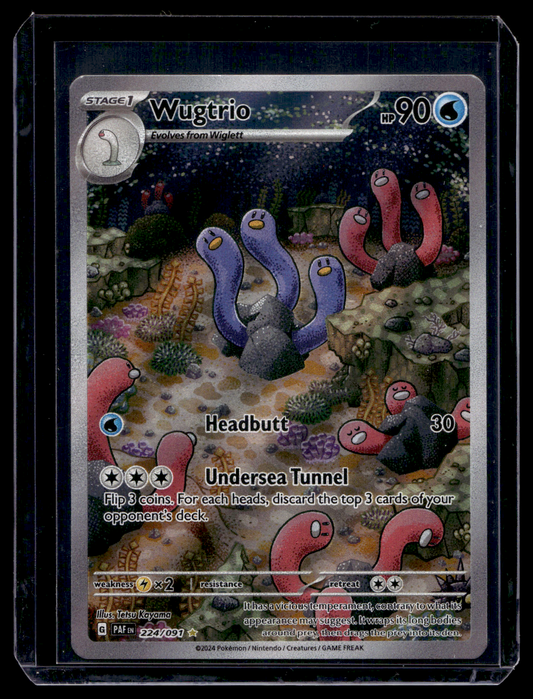 2023 Pokemon Scarlet & Violet - Paldean Fates - Illustration Rare - Wugtrio #224