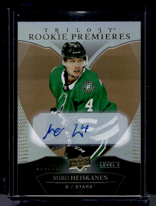 2018-19 Upper Deck Trilogy - Uncommon Rookies Tier 2 Auto - Miro Heiskanen #103 /249 RC