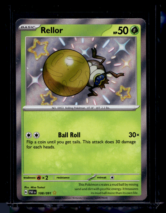 2023 Pokemon Scarlet & Violet - Paldean Fates - Shiny Rare - Rellor #108