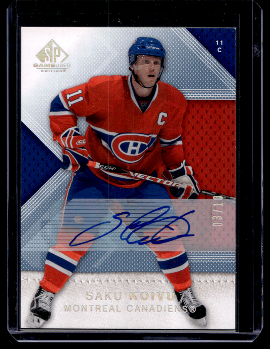 2007-08 Upper Deck SP Game Used Edition - Autographs - Saku Koivu #47 /10
