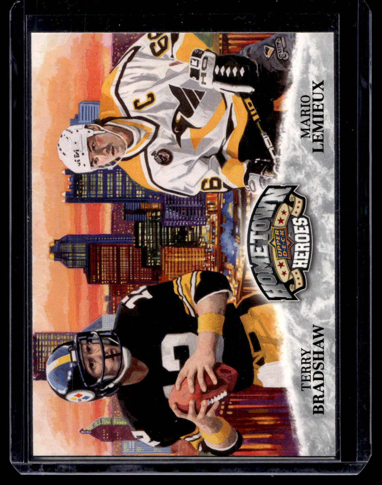2009 Upper Deck Football Heroes - Hometown Heroes - Terry Bradshaw / Mario Lemieux #486