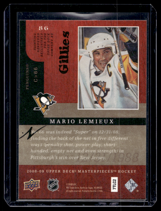 2008-09 Upper Deck Masterpieces - Mario Lemieux #86