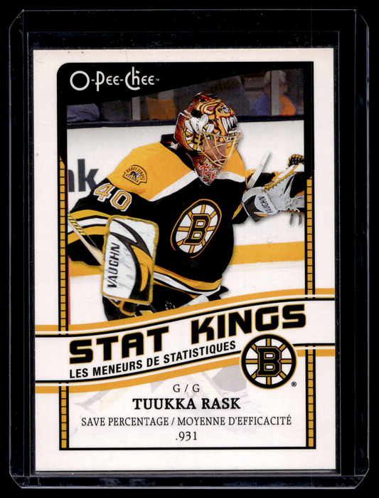 2010-11 O-Pee-Chee - Stat Kings - Tuukka Rask #SK-18