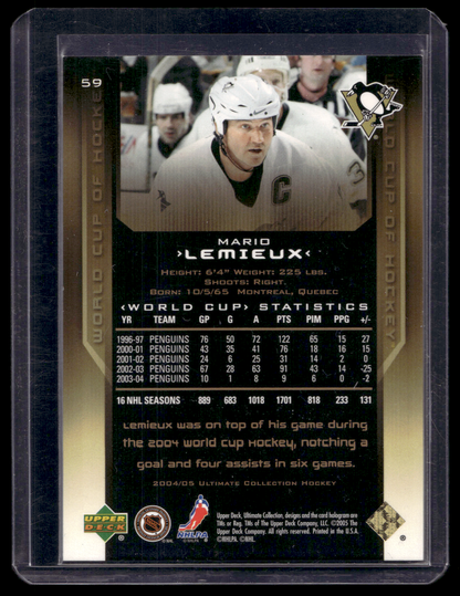 2004-05 Upper Deck Ultimate Collection - Mario Lemieux #59 /299