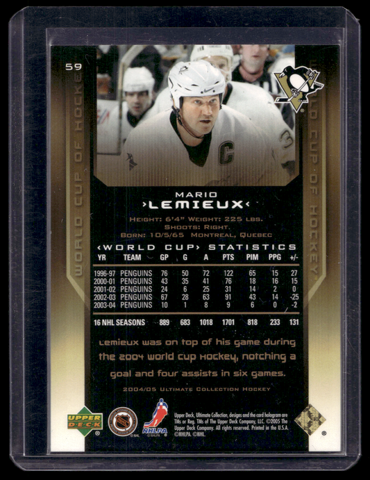 2004-05 Upper Deck Ultimate Collection - Mario Lemieux #59 /299