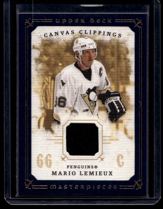 2008-09 Upper Deck Masterpieces - Canvas Clippings - Blue Border - Mario Lemieux #CC-ML /50