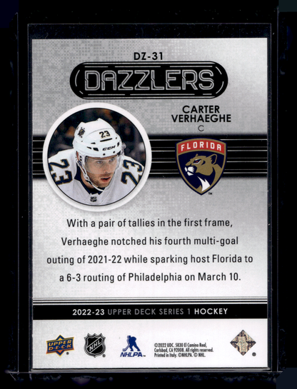 2022-23 Upper Deck Series 1 - Dazzlers - Green - Carter Verhaeghe #DZ-31