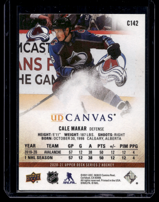 2020-21 Upper Deck - UD Canvas - Cale Makar #C142