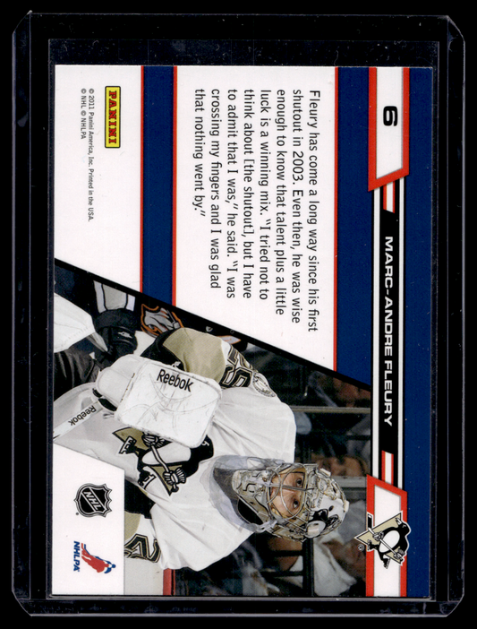 2010-11 Panini Zenith - Crease is the Word - Marc-Andre Fleury #6