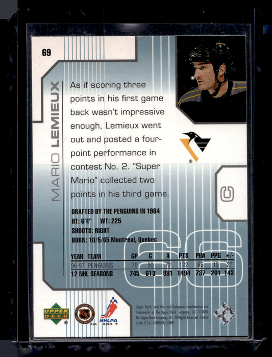 2000-01 Upper Deck Pros & Prospects - Mario Lemieux #69