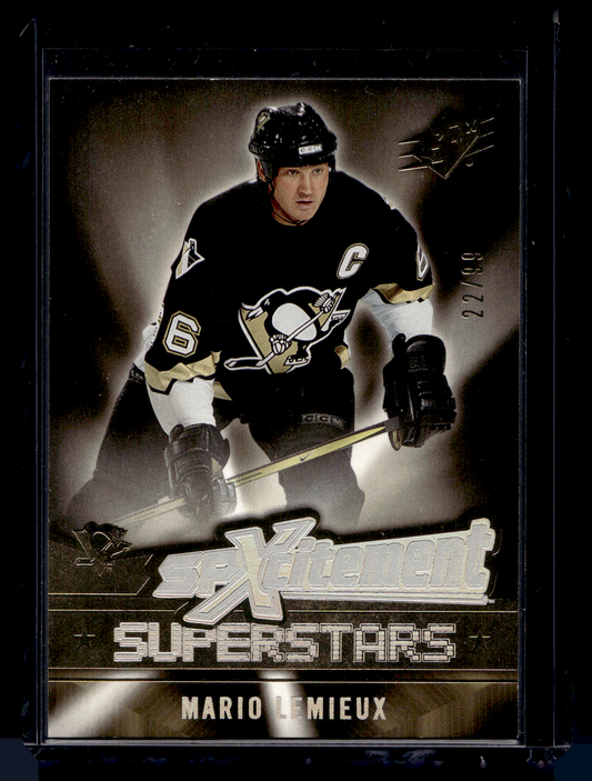 2005-06 Upper Deck SPx - SPXcitement Superstars - Gold - Mario Lemieux #XS-ML /99