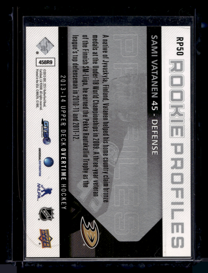2013-14 Upper Deck Overtime - Rookie Profiles -  Sami Vatanen #RP50 RY