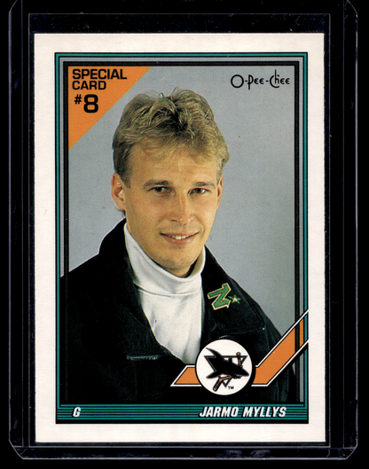 1991-92 O-Pee-Chee - San Jose Sharks - Jarmo Myllys #8S