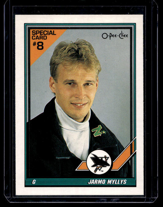 1991-92 O-Pee-Chee - San Jose Sharks - Jarmo Myllys #8S