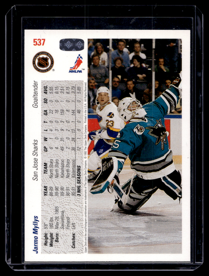 1991-92 Upper Deck - Jarmo Myllys #537
