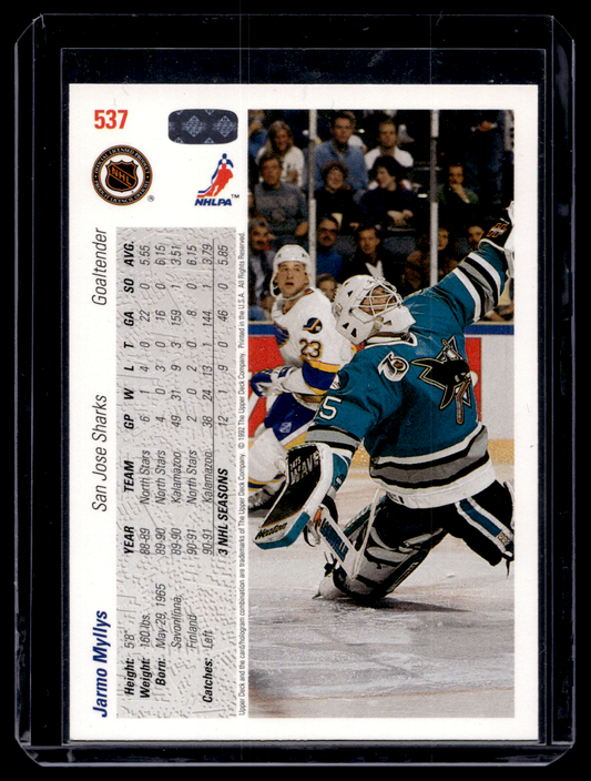 1991-92 Upper Deck - Jarmo Myllys #537
