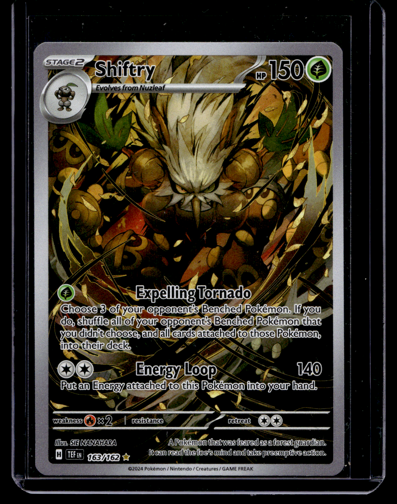 2024 Pokemon - Sword & Shield - Temporal Forces - Illustration Rare - Shiftry #163