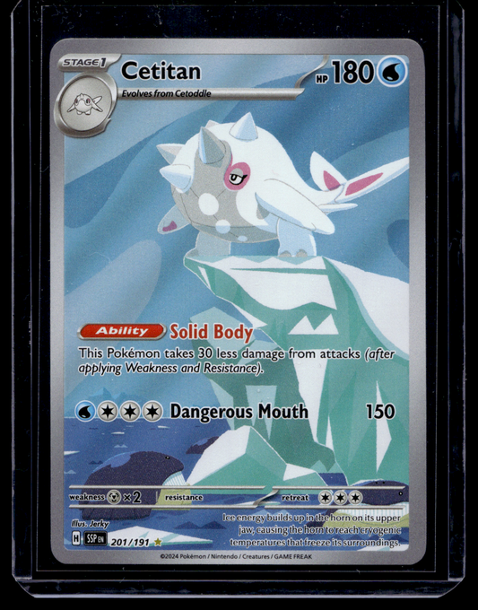 2024 Pokemon - Scarlet & Violet - Surging Sparks - Illustration Rare - Cetitan #201