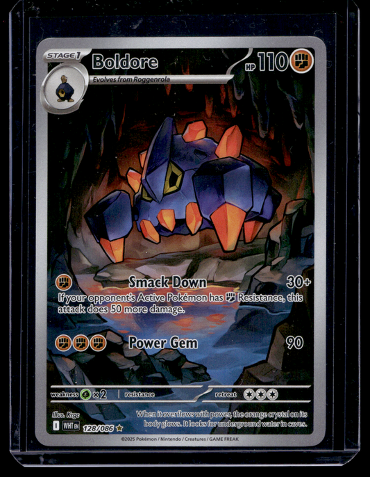 2025 Pokemon Scarlet & Violet - White Flare - Illustration Rare - Boldore #128