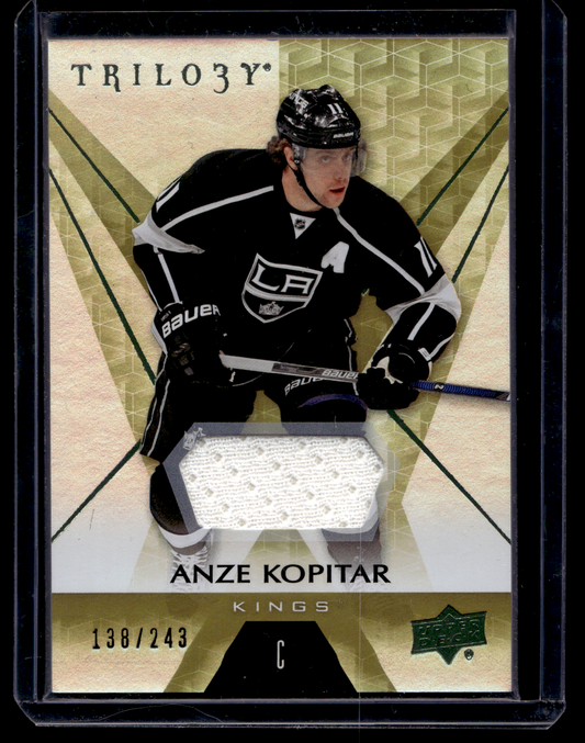 2016-17 Upper Deck Trilogy - Green Relics - Anze Kopitar #18 /243