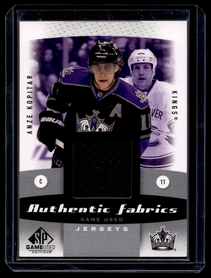 2010-11 Upper Deck SP Game Used Edition - Authentic Fabrics - Anze Kopitar #AF-AK