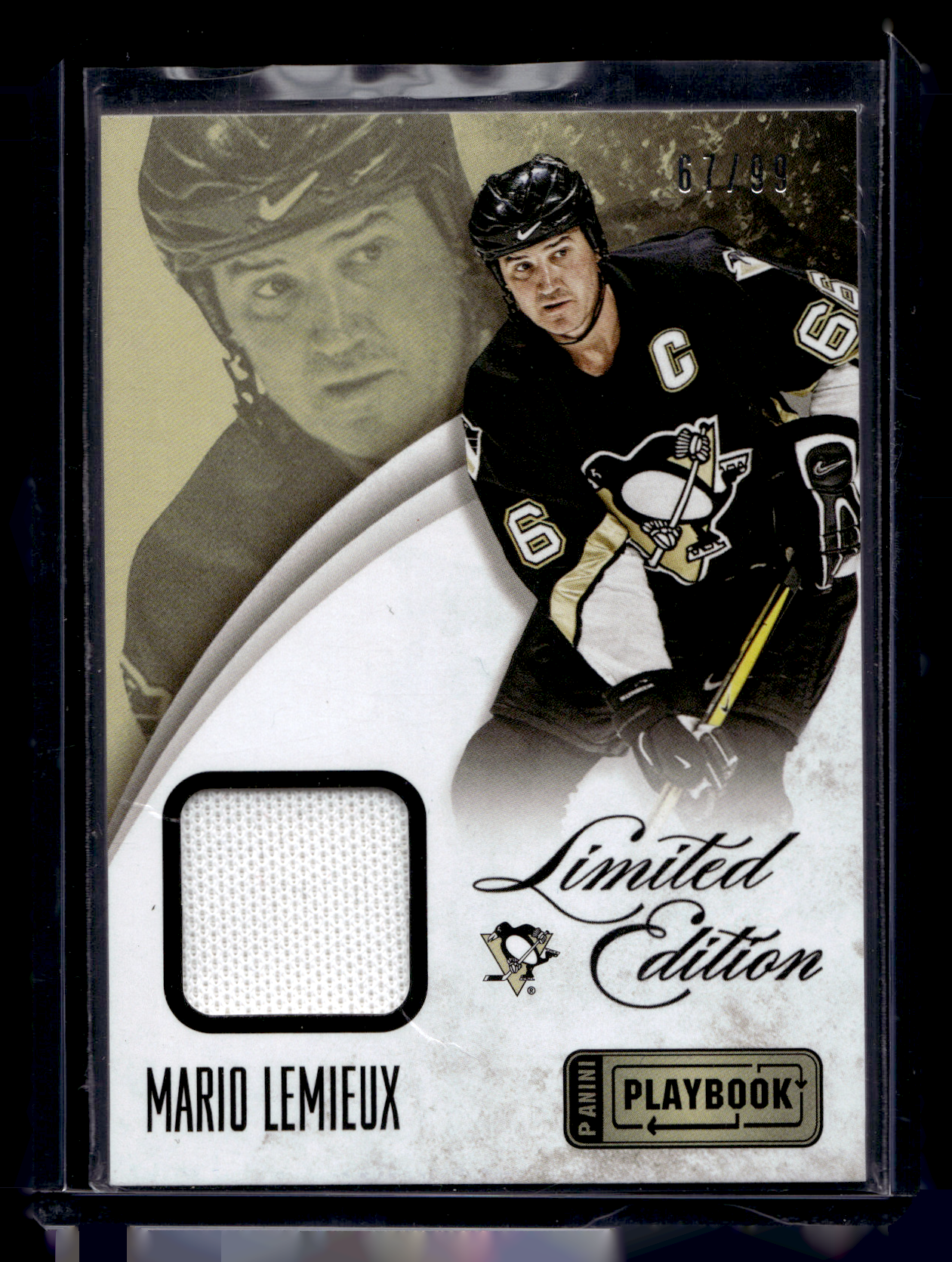 2013-14 Panini Playbook - Limited Edition Materials - Mario Lemieux #LE-ML /99
