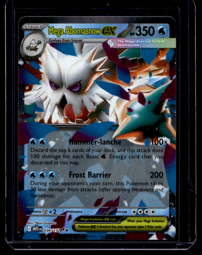 2025 Pokemon - Mega Evolutions - Mega Abomasnow EX #036