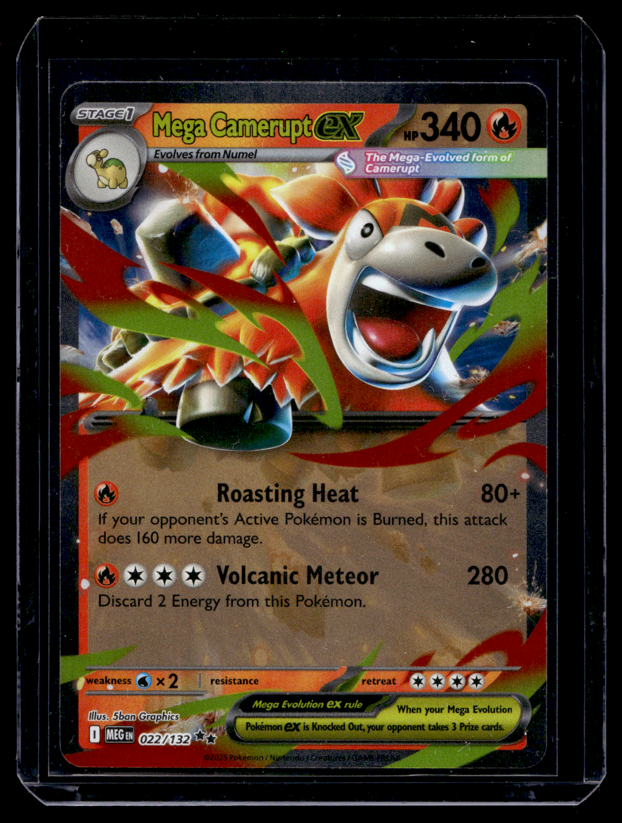 2025 Pokemon - Mega Evolutions - Mega Camerupt EX #22