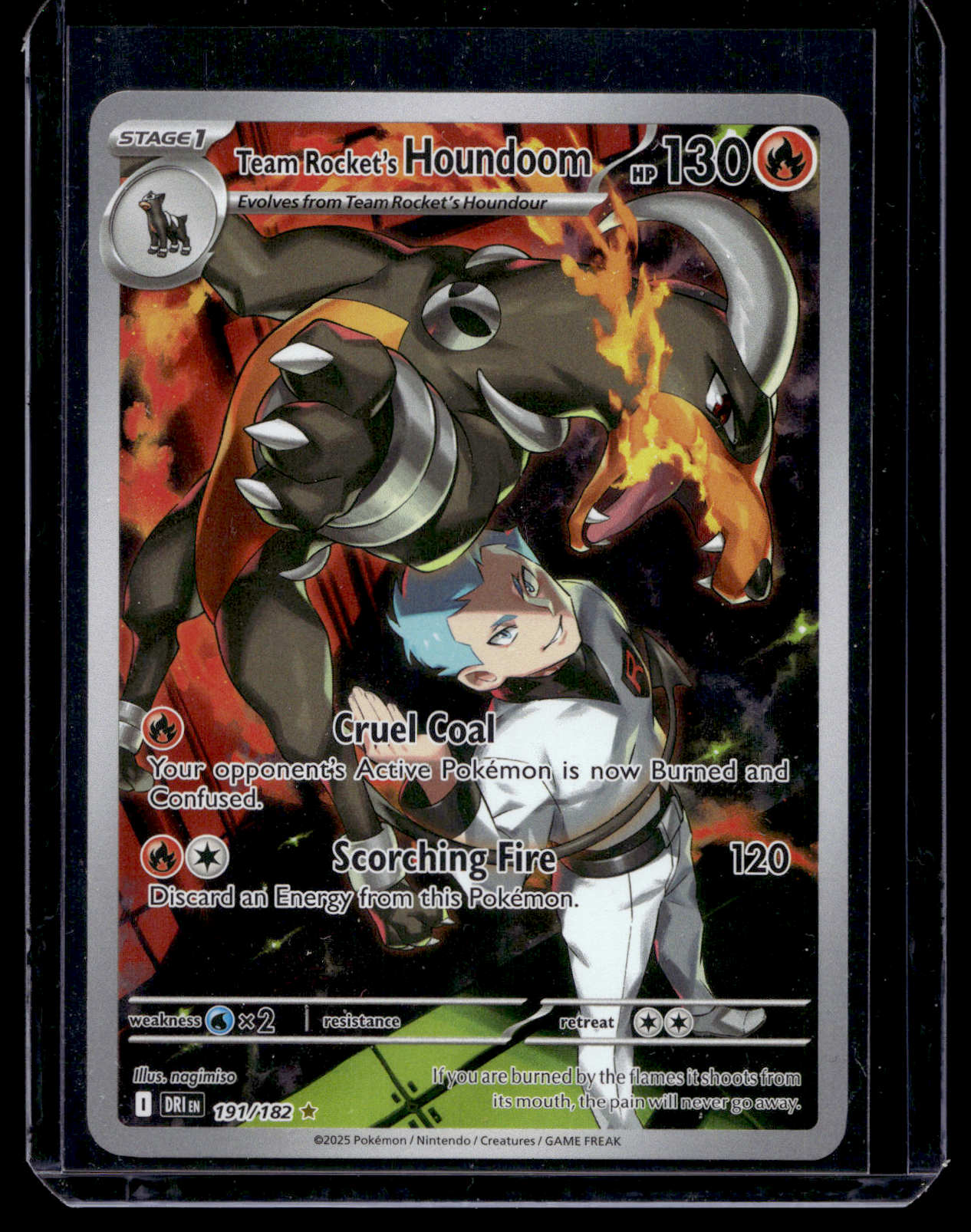 2025 Pokemon Scarlet & Violet - Destined Rivals - Illustration Rare - Team Rocket's Houndoom #191