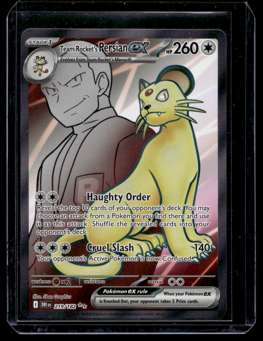 2025 Pokemon Scarlet & Violet - Destined Rivals - Ultra Rare - Team Rocket's Persian ex #219