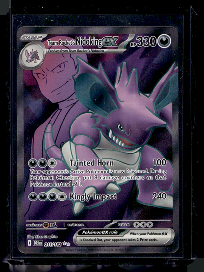 2025 Pokemon Scarlet & Violet - Destined Rivals - Ultra Rare - Team Rocket's Nidoking ex #216