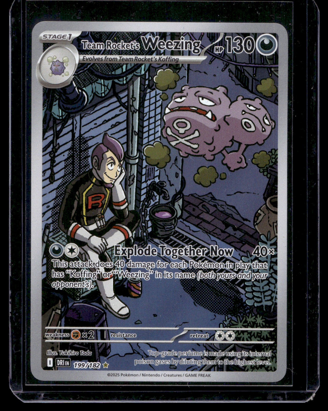 2025 Pokemon Scarlet & Violet - Destined Rivals - Illustration Rare - Team Rocket's Weezing #199