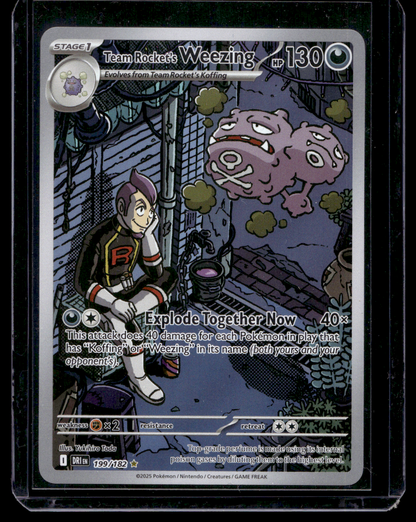 2025 Pokemon Scarlet & Violet - Destined Rivals - Illustration Rare - Team Rocket's Weezing #199